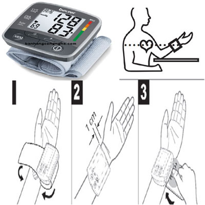 hướng dẫn sử dụng máy đo huyết áp cổ tay beurer BC32